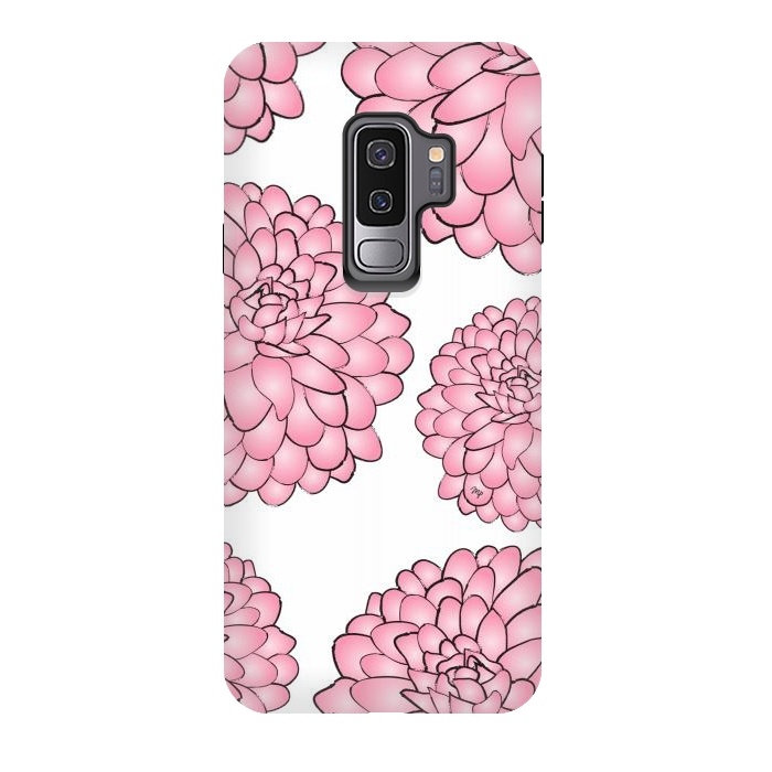 Galaxy S9 plus StrongFit Pink Chrysanthemum by Martina