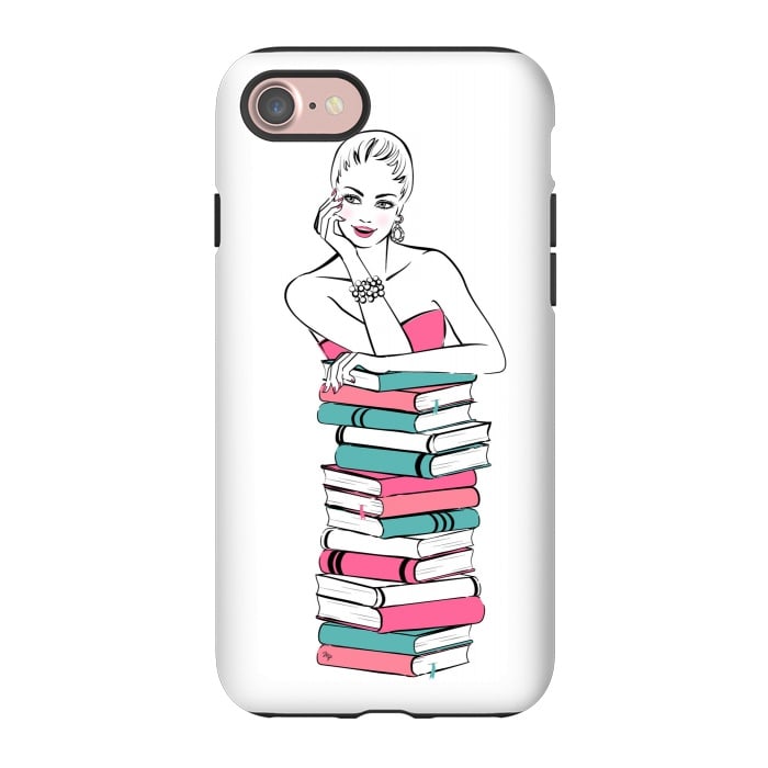 iPhone 7 StrongFit Lady Bookworm by Martina