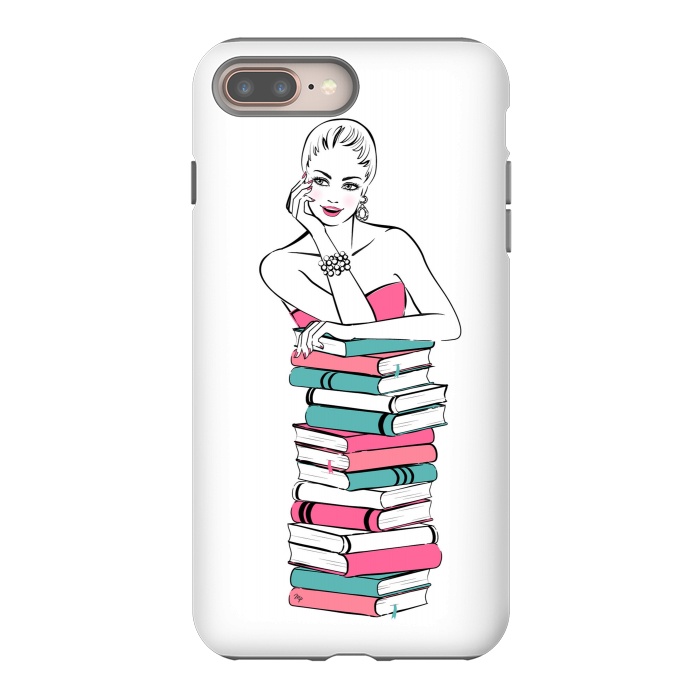 iPhone 7 plus StrongFit Lady Bookworm by Martina