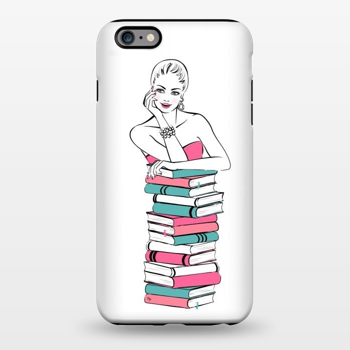 iPhone 6/6s plus StrongFit Lady Bookworm by Martina
