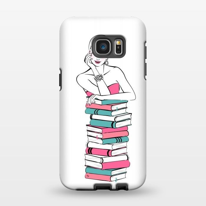 Galaxy S7 EDGE StrongFit Lady Bookworm by Martina