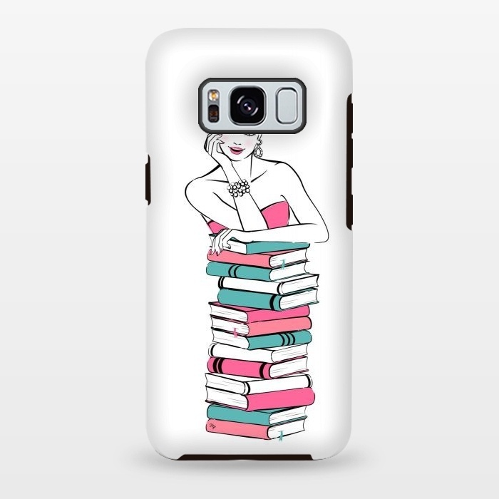 Galaxy S8 plus StrongFit Lady Bookworm by Martina