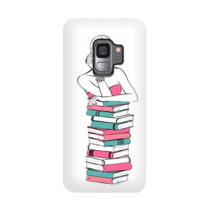 Galaxy S9 StrongFit Lady Bookworm by Martina