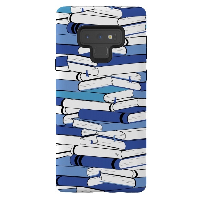 Galaxy Note 9 StrongFit Blue Books by Martina