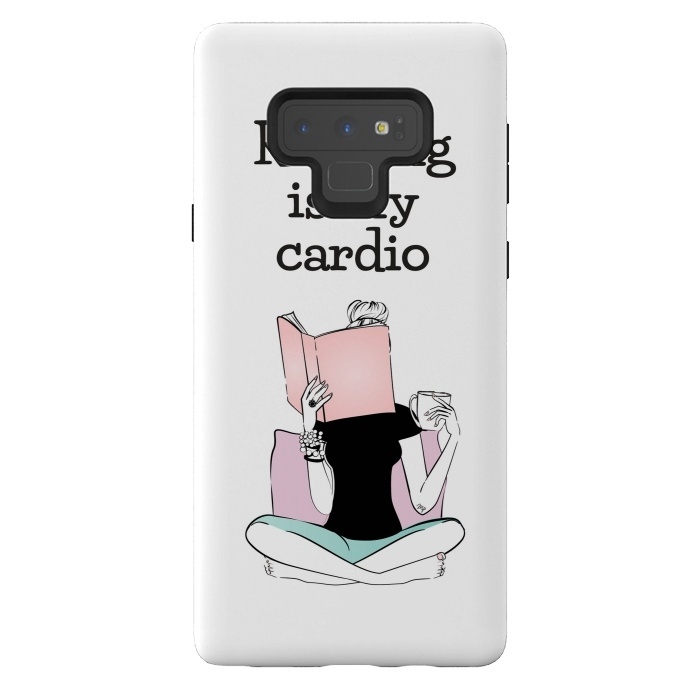 Galaxy Note 9 StrongFit Reading is my cardio by Martina