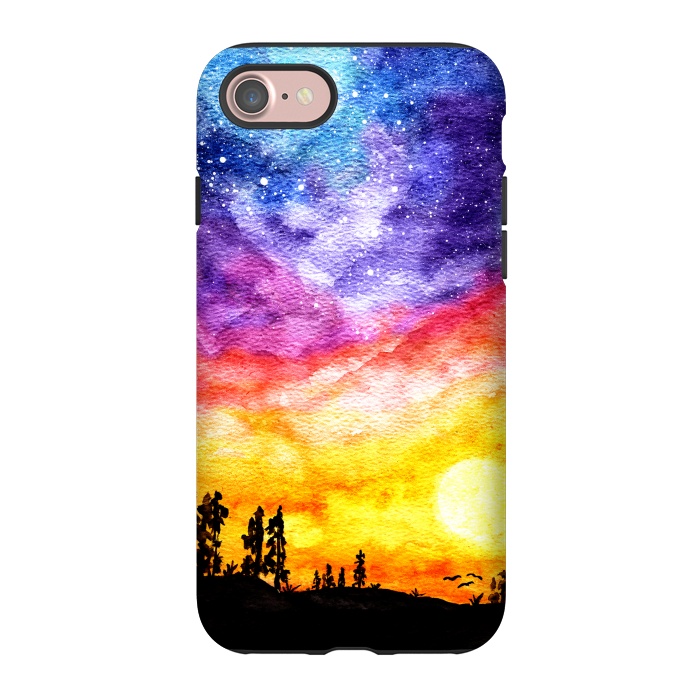 iPhone 7 StrongFit Galaxy Sunset Dream  by Tigatiga