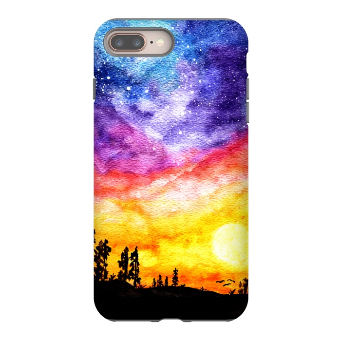 iPhone 7 plus StrongFit Galaxy Sunset Dream  by Tigatiga
