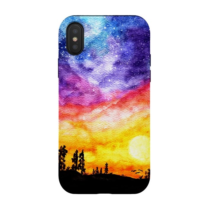 iPhone Xs / X StrongFit Galaxy Sunset Dream  by Tigatiga