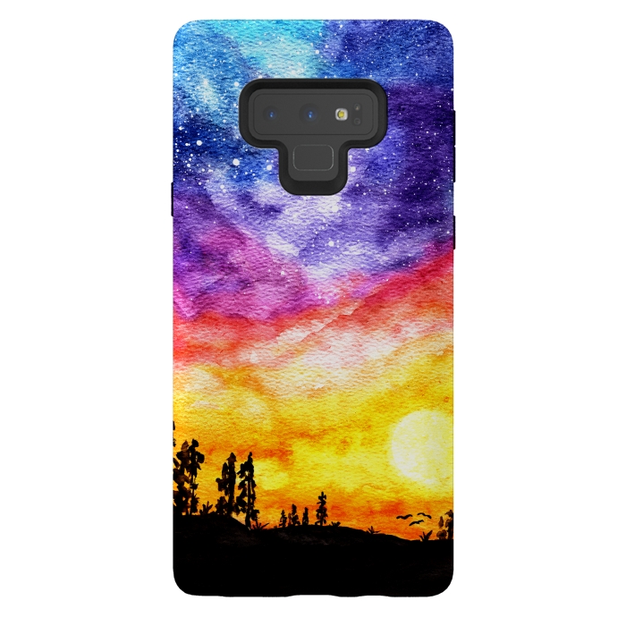 Galaxy Note 9 StrongFit Galaxy Sunset Dream  by Tigatiga
