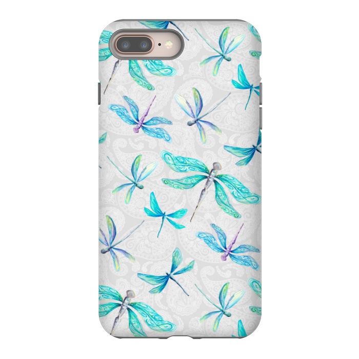 iPhone 7 plus StrongFit Dragonfly Paisley by gingerlique