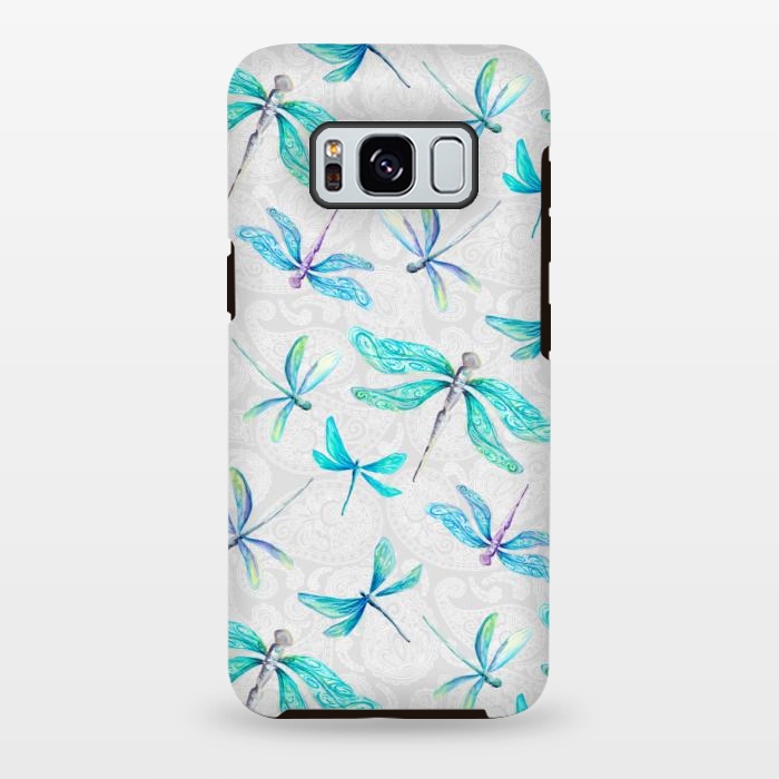 Galaxy S8 plus StrongFit Dragonfly Paisley by gingerlique