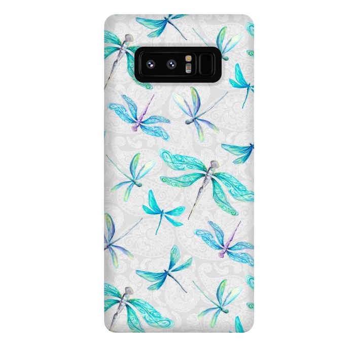 Galaxy Note 8 StrongFit Dragonfly Paisley by gingerlique