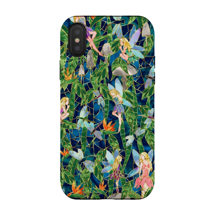 iPhone Xs / X StrongFit Emerald Forest Fairies by gingerlique