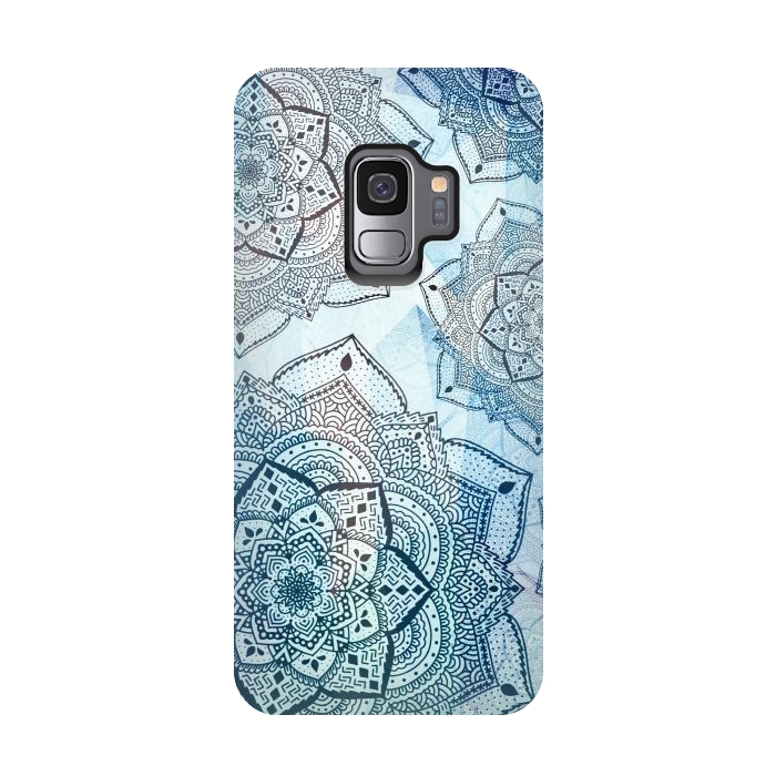 Galaxy S9 StrongFit Blue mandalas by Jms