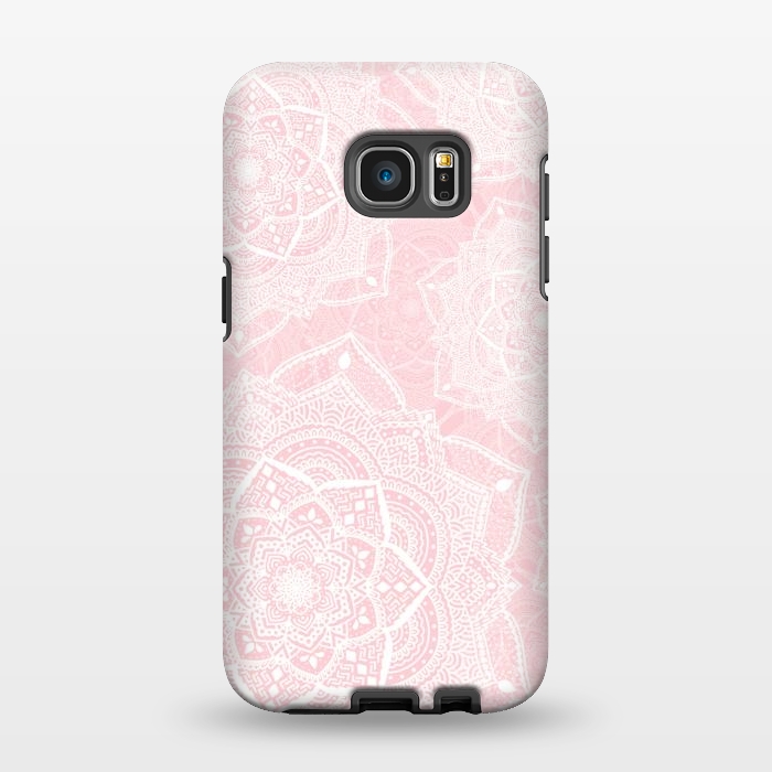 Galaxy S7 EDGE StrongFit Pink mandalas by Jms