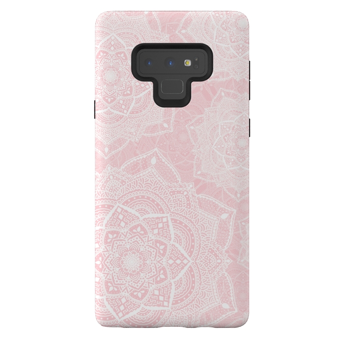 Galaxy Note 9 StrongFit Pink mandalas by Jms