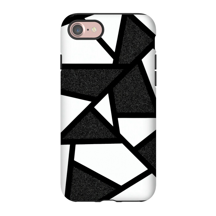 iPhone 7 StrongFit White and black geometric by Jms