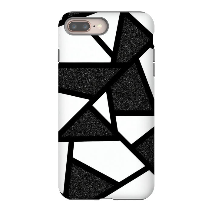 iPhone 7 plus StrongFit White and black geometric by Jms