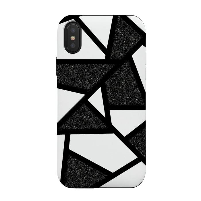 iPhone Xs / X StrongFit White and black geometric by Jms