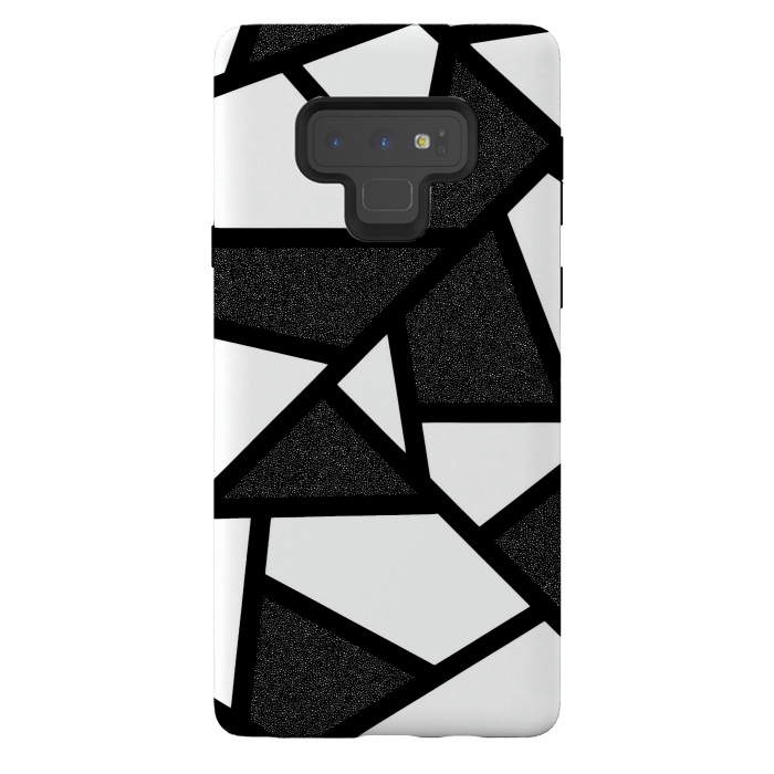 Galaxy Note 9 StrongFit White and black geometric by Jms
