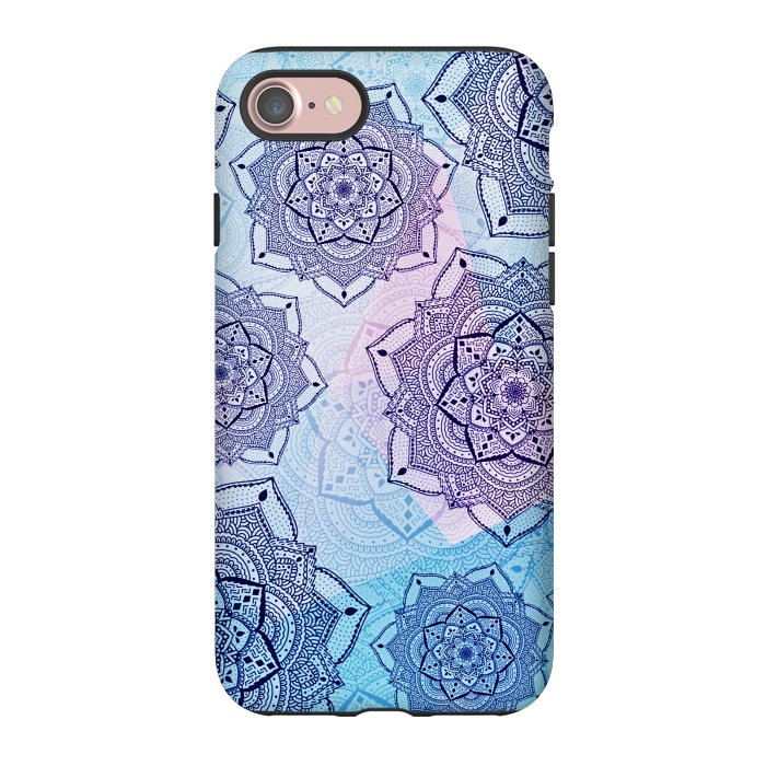 iPhone 7 StrongFit Blue purple mandalas by Jms