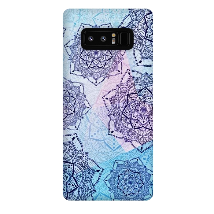 Galaxy Note 8 StrongFit Blue purple mandalas by Jms