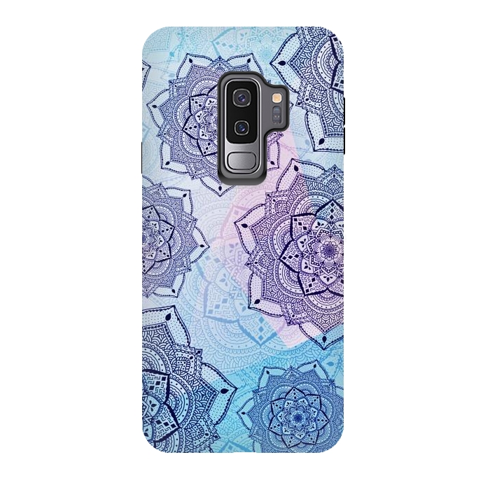 Galaxy S9 plus StrongFit Blue purple mandalas by Jms