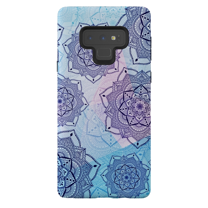 Galaxy Note 9 StrongFit Blue purple mandalas by Jms