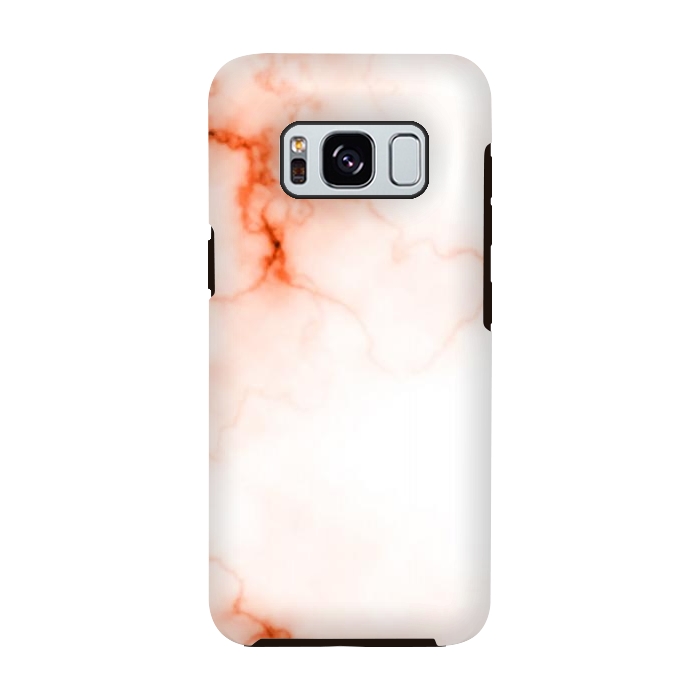 Galaxy S8 StrongFit Orange Marble by Creativeaxle