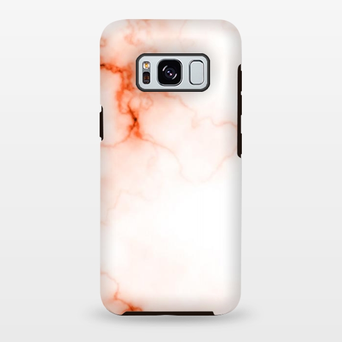 Galaxy S8 plus StrongFit Orange Marble by Creativeaxle