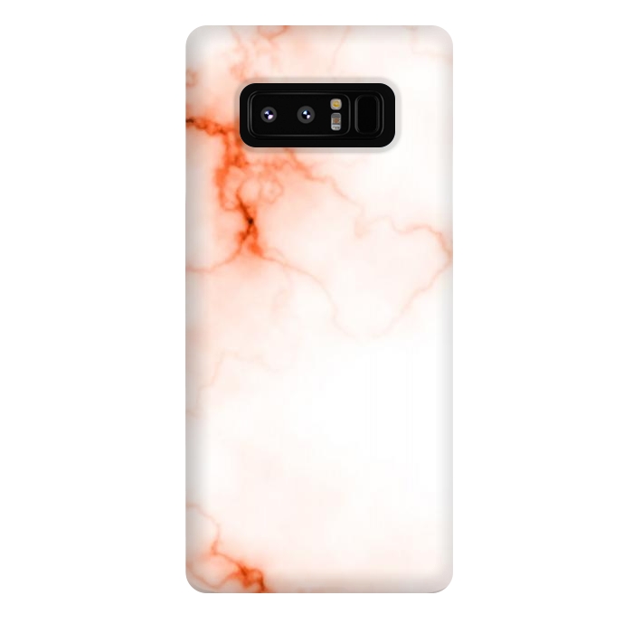 Galaxy Note 8 StrongFit Orange Marble by Creativeaxle