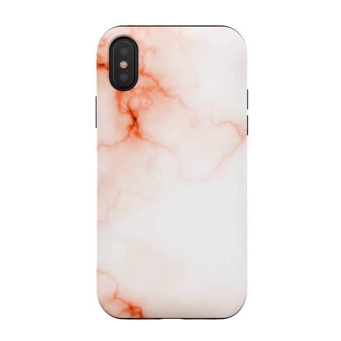 iPhone Xs / X StrongFit Orange Marble by Creativeaxle