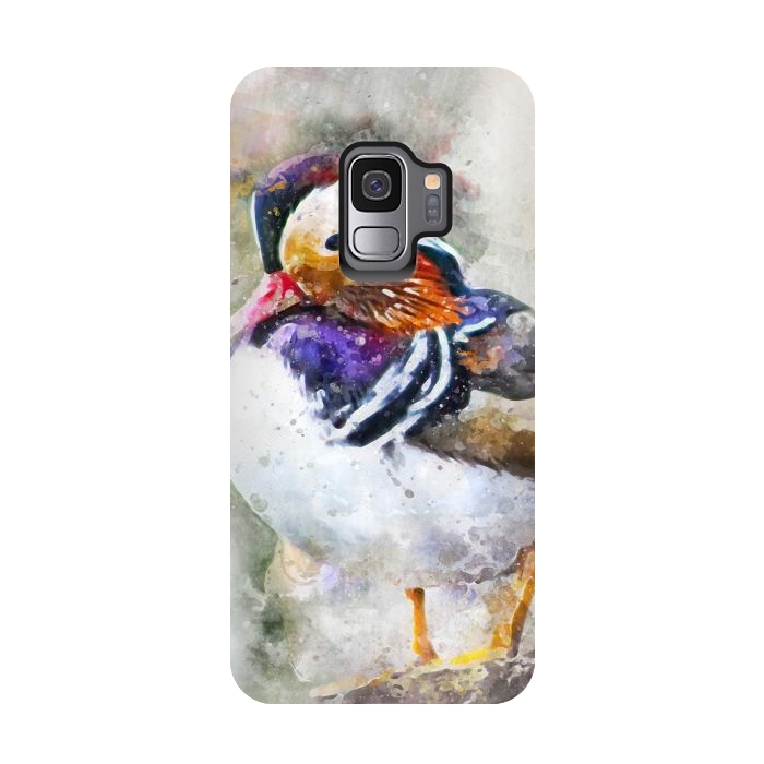 Galaxy S9 StrongFit Mandarin Duck by Creativeaxle