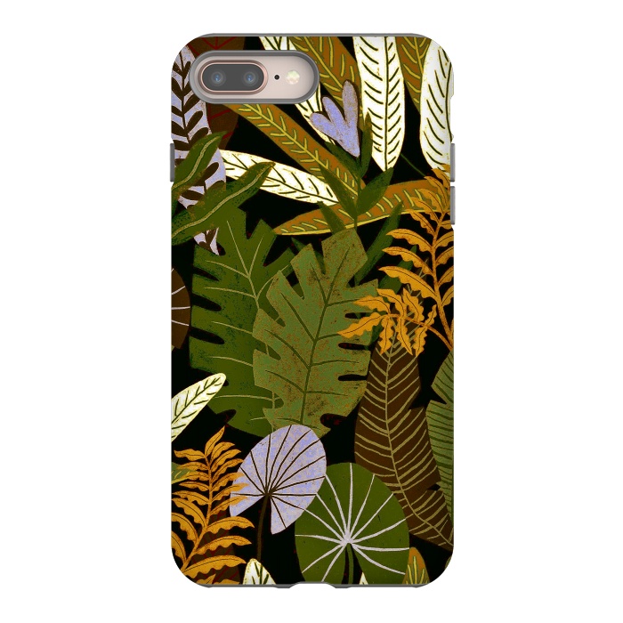 iPhone 7 plus StrongFit Green Aloha Tropical Jungle by  Utart