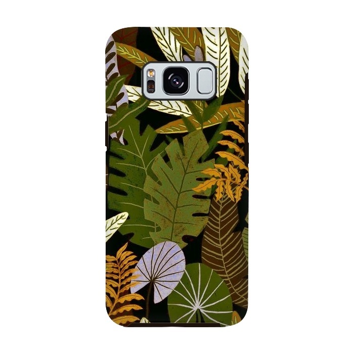 Galaxy S8 StrongFit Green Aloha Tropical Jungle by  Utart