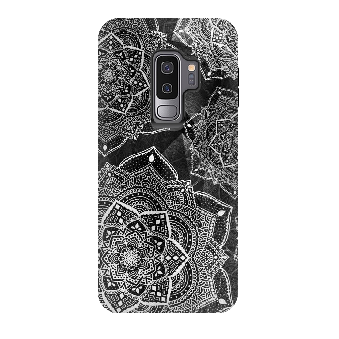 Galaxy S9 plus StrongFit Black mandalas by Jms