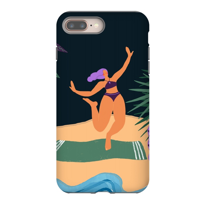 iPhone 7 plus StrongFit Eve - Dancing Girl at Tropical Jungle Beach by  Utart