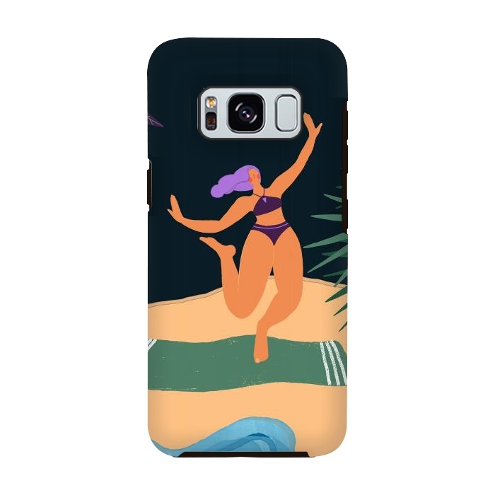 Galaxy S8 StrongFit Eve - Dancing Girl at Tropical Jungle Beach by  Utart