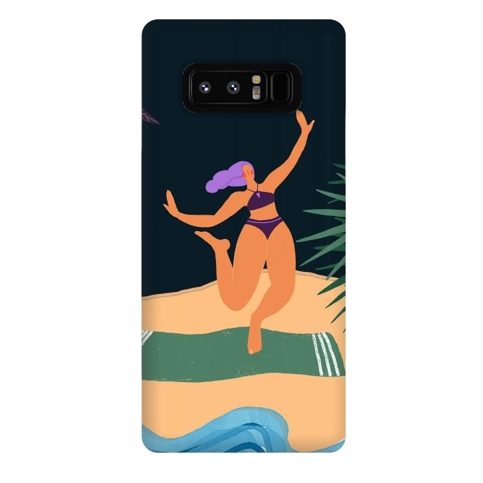 Galaxy Note 8 StrongFit Eve - Dancing Girl at Tropical Jungle Beach by  Utart