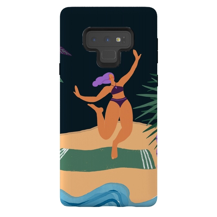 Galaxy Note 9 StrongFit Eve - Dancing Girl at Tropical Jungle Beach by  Utart