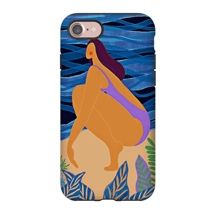 iPhone 7 StrongFit Eve - Girl on Tropical Jungle Beach by  Utart