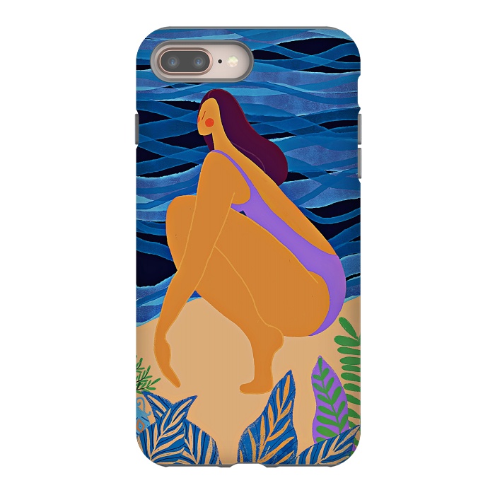 iPhone 7 plus StrongFit Eve - Girl on Tropical Jungle Beach by  Utart