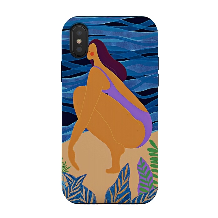 iPhone Xs / X StrongFit Eve - Girl on Tropical Jungle Beach by  Utart