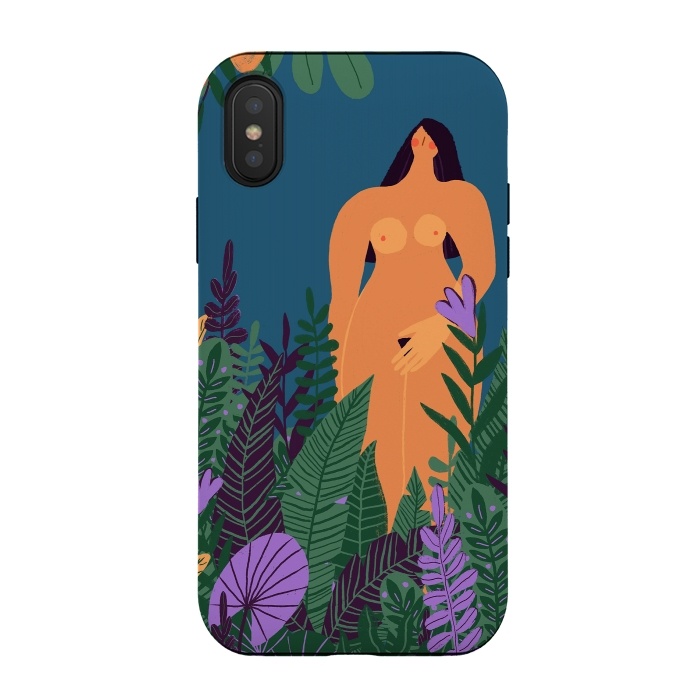 iPhone Xs / X StrongFit Eve - Nude Woman in Tropical Jungle by  Utart