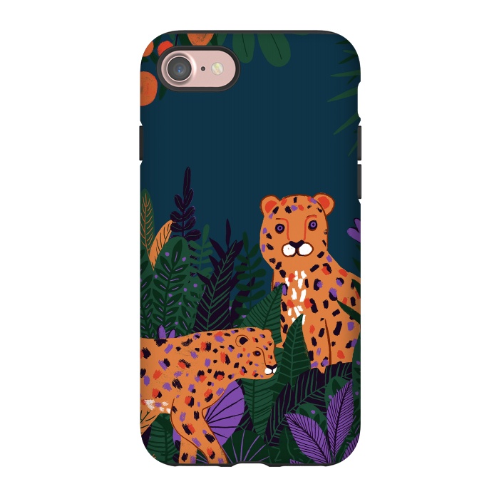 iPhone 7 StrongFit Two Cheetahs in Tropical Jungle by  Utart