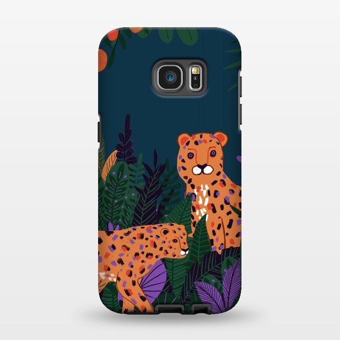 Galaxy S7 EDGE StrongFit Two Cheetahs in Tropical Jungle by  Utart