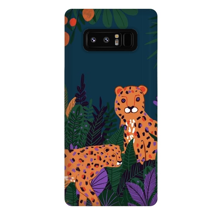 Galaxy Note 8 StrongFit Two Cheetahs in Tropical Jungle by  Utart
