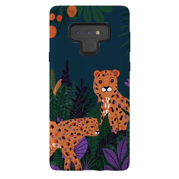 Galaxy Note 9 StrongFit Two Cheetahs in Tropical Jungle by  Utart