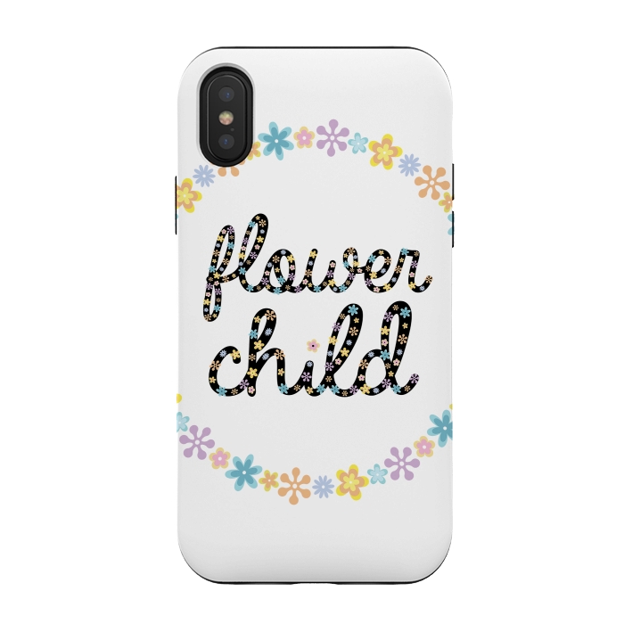 iPhone Xs / X StrongFit Flower child by Laura Nagel