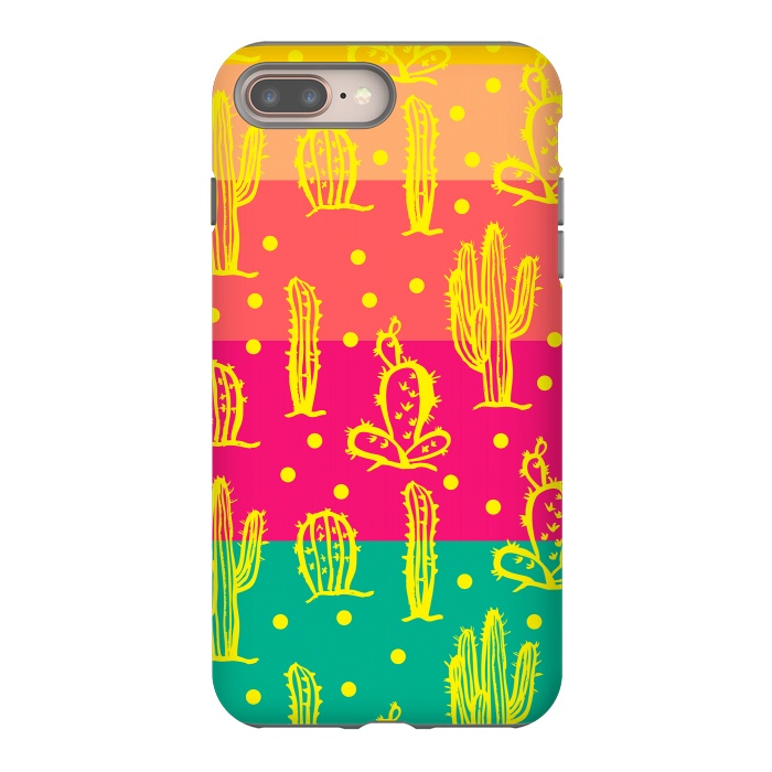 iPhone 7 plus StrongFit Cactus in Luminous Tones by Rossy Villarreal